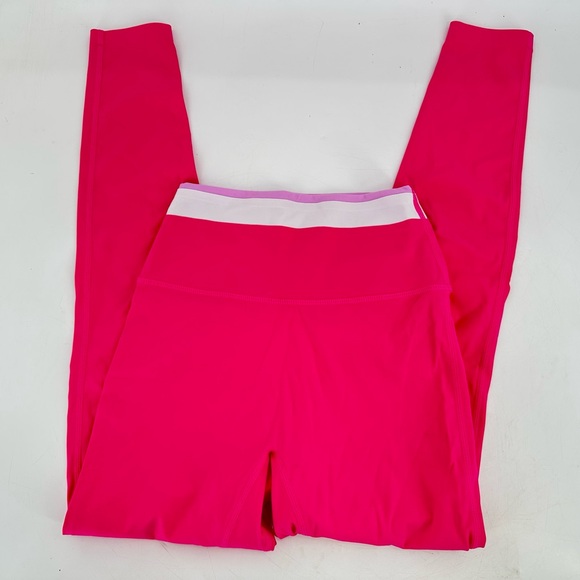 LSXD Hot Pink High-Waisted Leggings Women’s Small Colorblock Yoga Workout